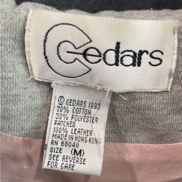 VTG 90’s Grey Cedars Quilted Coat Leather Nuts Leaves - Picture 10 of 16